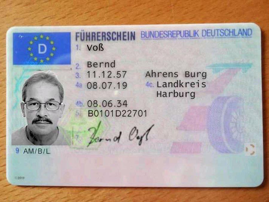 german driving license (führerschein)